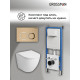Комплект 3 в 1: Grossman инсталляция 900.K31.01.000+клавиша 700.K31.02.310.310 золото матовый+унитаз GR-4411S