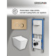 Комплект 3 в 1: Grossman инсталляция 900.K31.01.000+клавиша 700.K31.01.310.310 золото матовый+унитаз GR-4414S