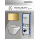 Комплект 3 в 1: Grossman инсталляция 900.K31.01.000+клавиша 700.K31.02.300.300 золото глянцевый+унитаз GR-4440S