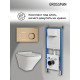 Комплект 3 в 1: Grossman инсталляция 900.K31.01.000+клавиша 700.K31.02.310.310 золото матовый+унитаз GR-4440S