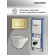 Комплект 3 в 1: Grossman инсталляция 900.K31.01.000+клавиша 700.K31.04.32M.32M золото сатиновый+унитаз GR-4440S