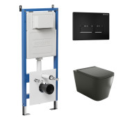 Комплект 3 в 1: Grossman инсталляция 900.K31.01.000+клавиша 700.K31.03.210.210 черный матовый+унитаз GR-4441BMS