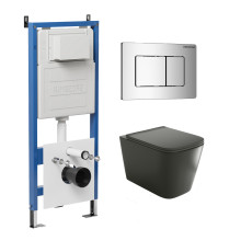 Комплект 3 в 1: Grossman инсталляция 900.K31.01.000+клавиша 700.K31.04.10M.10M хром глянцевый+унитаз GR-4441BMS