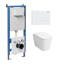 Комплект 3 в 1: Grossman инсталляция 900.K31.01.000+клавиша 700.K31.03.000.000 белый+унитаз GR-4441S