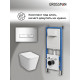 Комплект 3 в 1: Grossman инсталляция 900.K31.01.000+клавиша 700.K31.03.100.100 хром глянцевый+унитаз GR-4441S