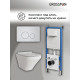 Комплект 3 в 1: Grossman инсталляция 900.K31.01.000+клавиша 700.K31.05.01M.01M белый матовый+унитаз GR-4441S
