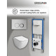 Комплект 3 в 1: Grossman инсталляция 900.K31.01.000+клавиша 700.K31.01.110.110 хром матовый+унитаз GR-4447S