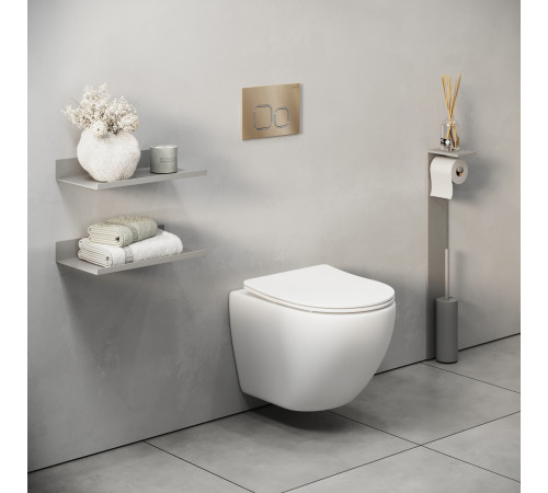 Комплект 3 в 1: Grossman инсталляция 900.K31.01.000+клавиша 700.K31.02.310.310 золото матовый+унитаз GR-4455S