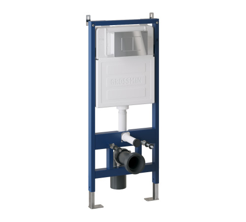 Комплект 3 в 1: Grossman инсталляция 900.K31.01.000+клавиша 700.K31.04.10M.10M хром глянцевый+унитаз GR-4455S