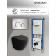 Комплект 3 в 1: Grossman инсталляция 900.K31.01.000+клавиша 700.K31.05.12M.12M хром сатиновый+унитаз GR-4455BMS