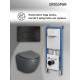 Комплект 3 в 1: Grossman инсталляция 900.K31.01.000+клавиша 700.K31.05.21M.21M черный матовый+унитаз GR-4455GMS