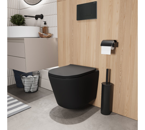 Комплект 3 в 1: Grossman инсталляция 900.K31.01.000+клавиша 700.K31.04.21M.21M черный матовый+унитаз GR-4477BMSQ