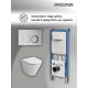 Комплект 3 в 1: Grossman инсталляция 900.K31.01.000+клавиша 700.K31.02.110.110 хром матовый+унитаз GR-4477S