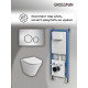 Комплект 3 в 1: Grossman инсталляция 900.K31.01.000+клавиша 700.K31.05.12M.12M хром сатиновый+унитаз GR-4477S