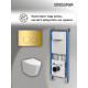 Комплект 3 в 1: Grossman инсталляция 900.K31.01.000+клавиша 700.K31.01.300.300 золото глянцевый+унитаз GR-4477SQ