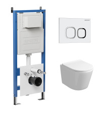 Комплект 3 в 1: Grossman инсталляция 900.K31.01.000+клавиша 700.K31.02.000.000 белый+унитаз GR-4477S