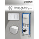 Комплект 3 в 1: Grossman инсталляция 900.K31.01.000+клавиша 700.K31.04.01M.01M белый матовый+унитаз GR-4477SQ