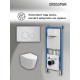 Комплект 3 в 1: Grossman инсталляция 900.K31.01.000+клавиша 700.K31.05.01M.01M белый матовый+унитаз GR-4477SQ