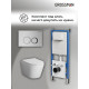 Комплект 3 в 1: Grossman инсталляция 900.K31.01.000+клавиша 700.K31.01.110.110 хром матовый+унитаз GR-4478S