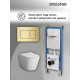 Комплект 3 в 1: Grossman инсталляция 900.K31.01.000+клавиша 700.K31.04.32M.32M золото сатиновый+унитаз GR-4478S