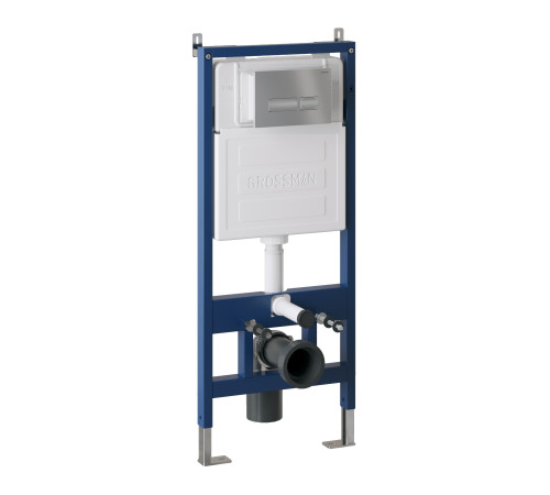 Комплект 3 в 1: Grossman инсталляция 900.K31.01.000+клавиша 700.K31.03.110.110 хром матовый+унитаз GR-4478BMS