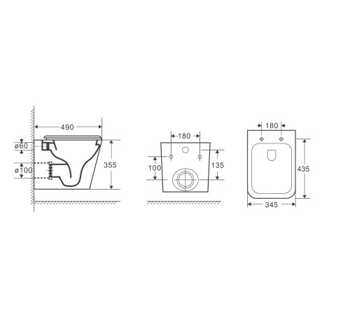 Комплект 3 в 1: Grossman инсталляция 900.K31.01.000+клавиша 700.K31.03.100.100 хром глянцевый+унитаз GR-4479SQ