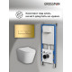 Комплект 3 в 1: Grossman инсталляция 900.K31.01.000+клавиша 700.K31.03.300.300 золото глянцевый+унитаз GR-4479SQ