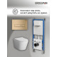 Комплект 3 в 1: Grossman инсталляция 900.K31.01.000+клавиша 700.K31.03.310.310 золото матовый+унитаз GR-4479SQ