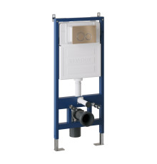 Комплект 2 в 1: Grossman инсталляция Galaxy 900.K31.01.000+клавиша смыва 700.K31.01.310.310 золото матовый