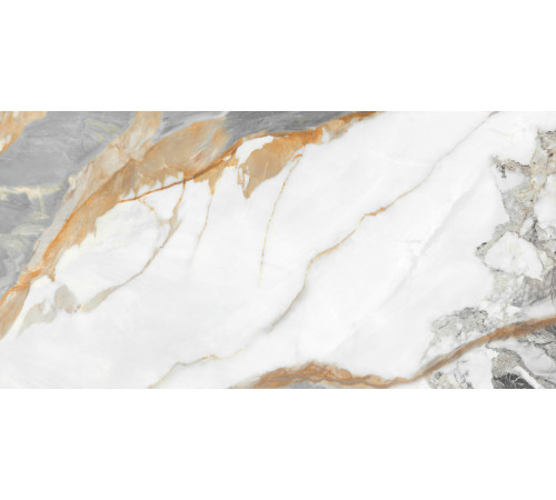 Керамогранит LCM 60120MAX15P Matrix Gray 60x120 белый / серый полированный под мрамор