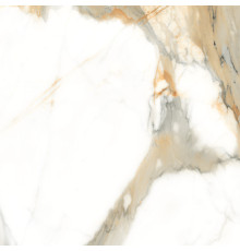 Керамогранит LCM 6060STI00P Statuario Infinito White 60x60 белый / бежевый полированный под камень