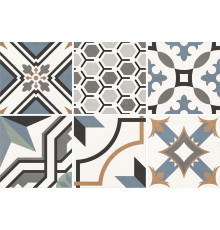 Керамогранит New Trend GP2020DMX23 Design Art Mix 2 20x20 микс матовый с орнаментом