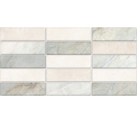 Настенная плитка New Trend WT36ARY55 Arty Brick 30x60 бежевая / серая глянцевая под камень / под мозаику