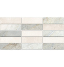 Настенная плитка New Trend WT36ARY55 Arty Brick 30x60 бежевая / серая глянцевая под камень / под мозаику