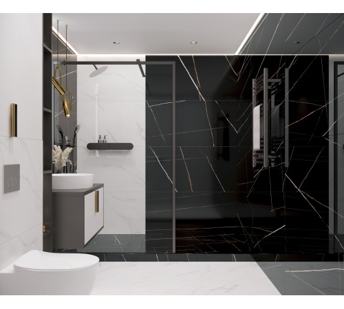 Lawa Black Керамогранит черный 60х120 Полированный