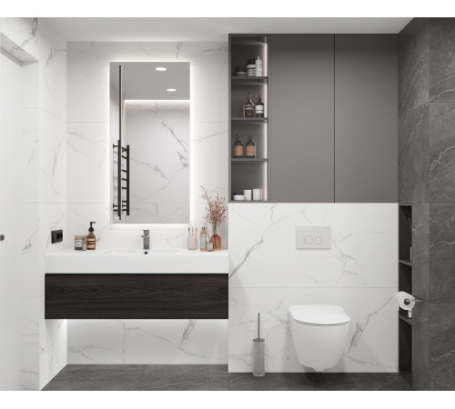 Mars Grey Керамогранит белый 60x120 Матовый Карвинг