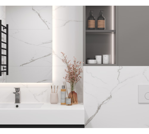 Mars Grey Керамогранит белый 60x120 Матовый Карвинг