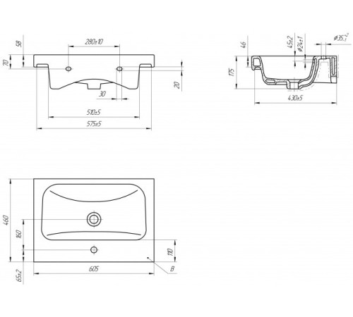 Раковина Cersanit Moduo 60 S-UM-MOD60/1