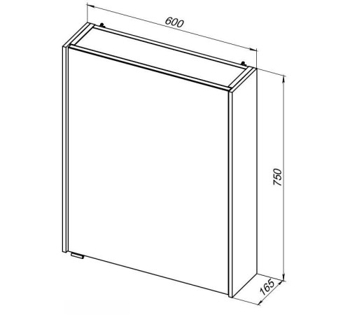 Зеркальный шкаф Aquanet Латина 60 белый
