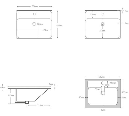 Раковина Aquanet Flash Mini 50 белая