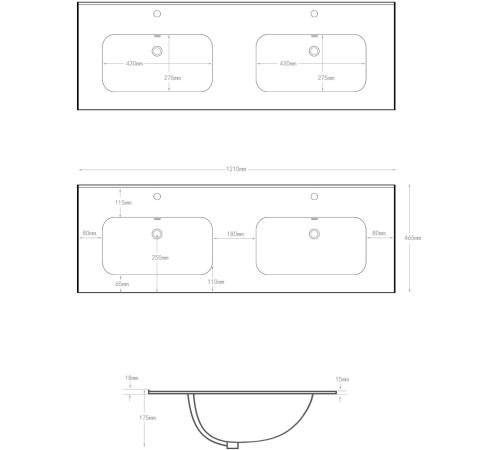 Раковина Allen Brau Glority 120 1.35011.20