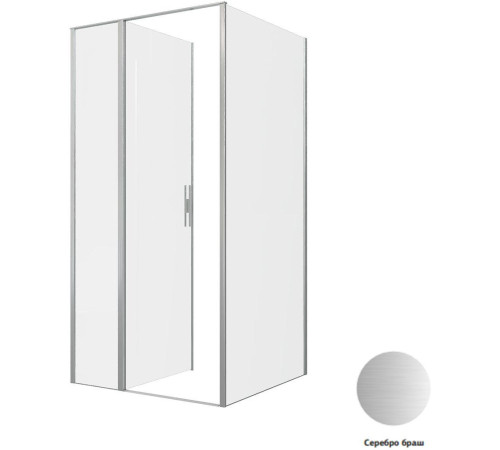 Душевой уголок Allen Brau Priority 100x100 3.31029.BA + 3.31047.BA серебро браш
