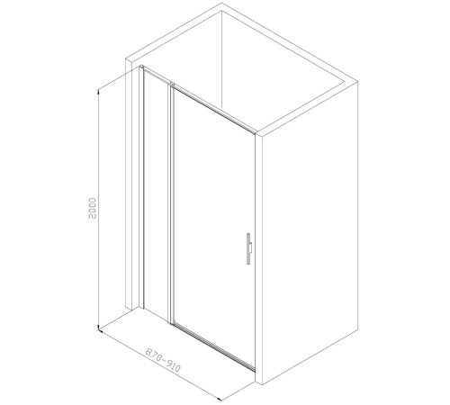 Душевая дверь Allen Brau Priority 90 3.31027.BBA черный браш