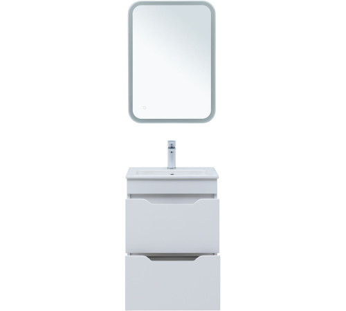 Тумба под раковину Aquanet Практика 50 белый глянец