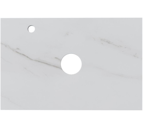 Столешница Aquanet Flat 70 мрамор, с отв. слева