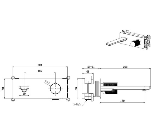 Смеситель для раковины Allen Brau Liberty 5.33004-31 (с внутренней частью) черный матовый