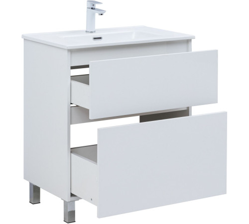 Тумба под раковину Aquanet Вега 70 напольная, белый глянец