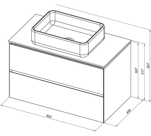 Тумба под раковину Allen Brau Infinity 85 1.21001.WM белый матовый