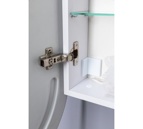 Зеркальный шкаф Aquanet Монте 50 белый, с LED подсветкой