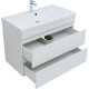 Тумба под раковину Aquanet Нота New 90 белый глянец